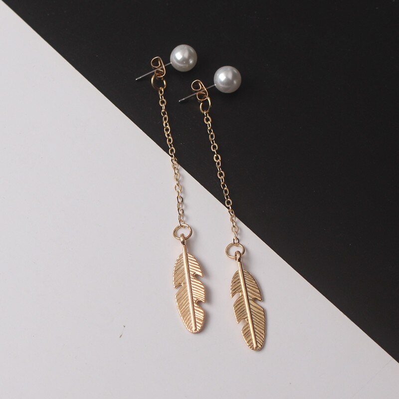 Women's Feather Drop Earrings