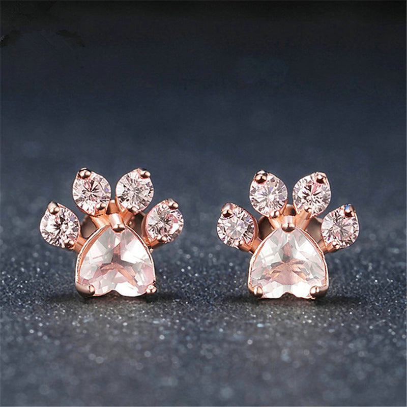 Women's Cute Cat Paw Stud Earrings