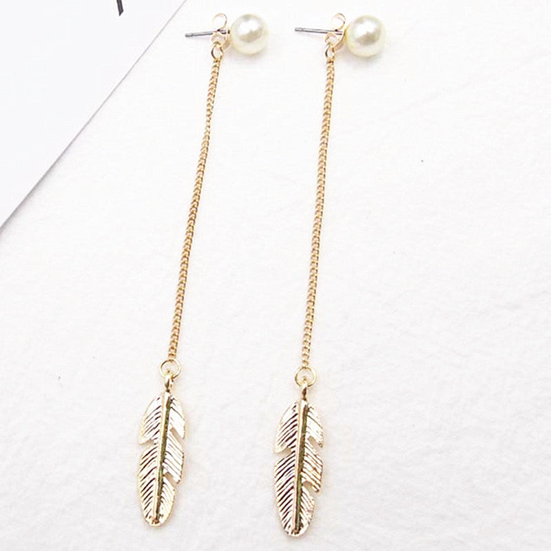 Women's Feather Drop Earrings