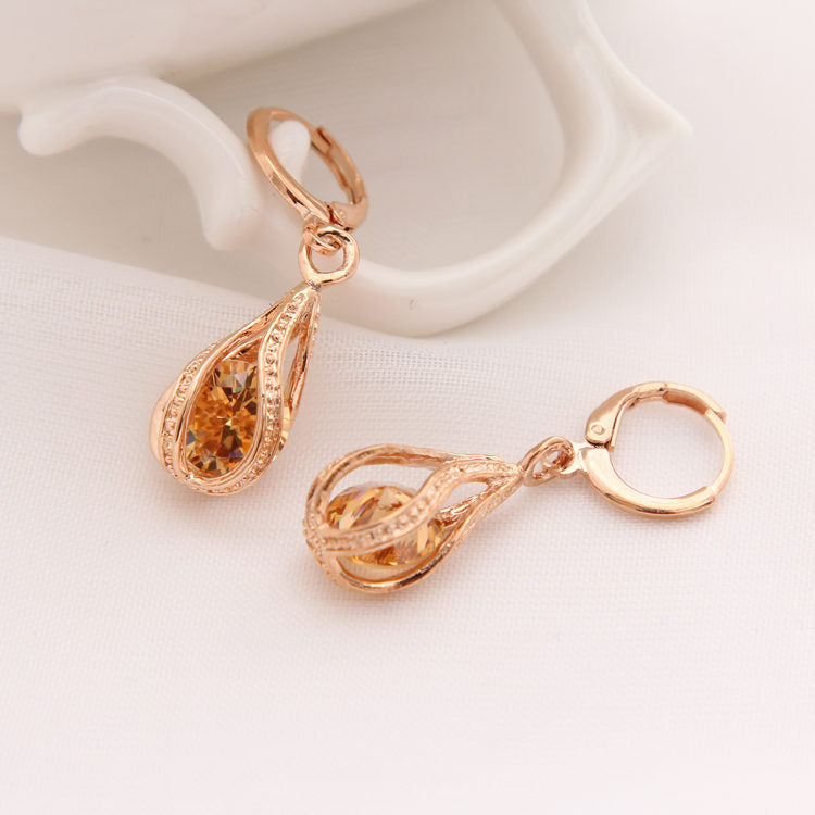 Classic Gold Color Earrings for Women