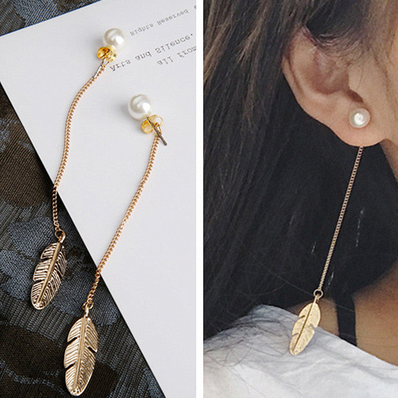 Women's Feather Drop Earrings