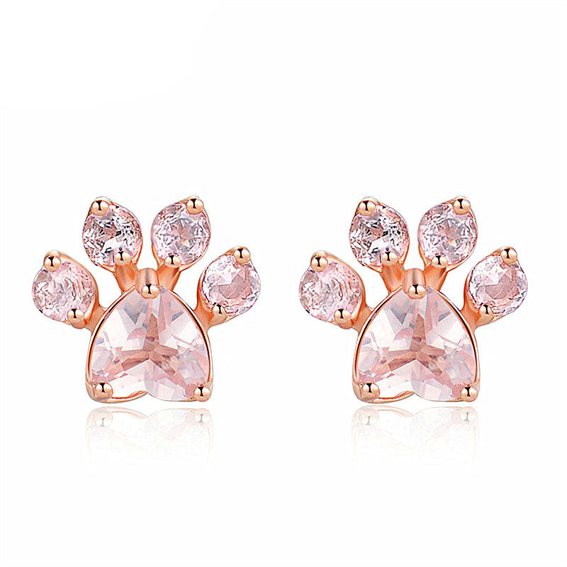 Women's Cute Cat Paw Stud Earrings