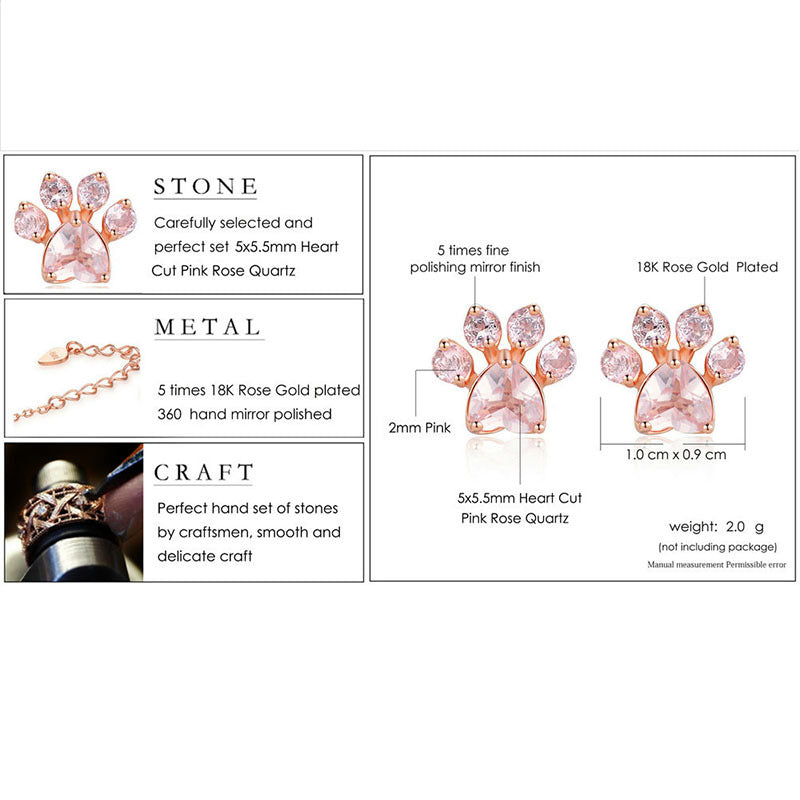 Women's Cute Cat Paw Stud Earrings