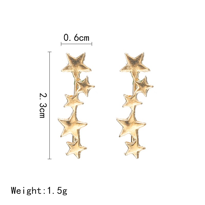 Women's Cute Star Shaped Climber Earrings