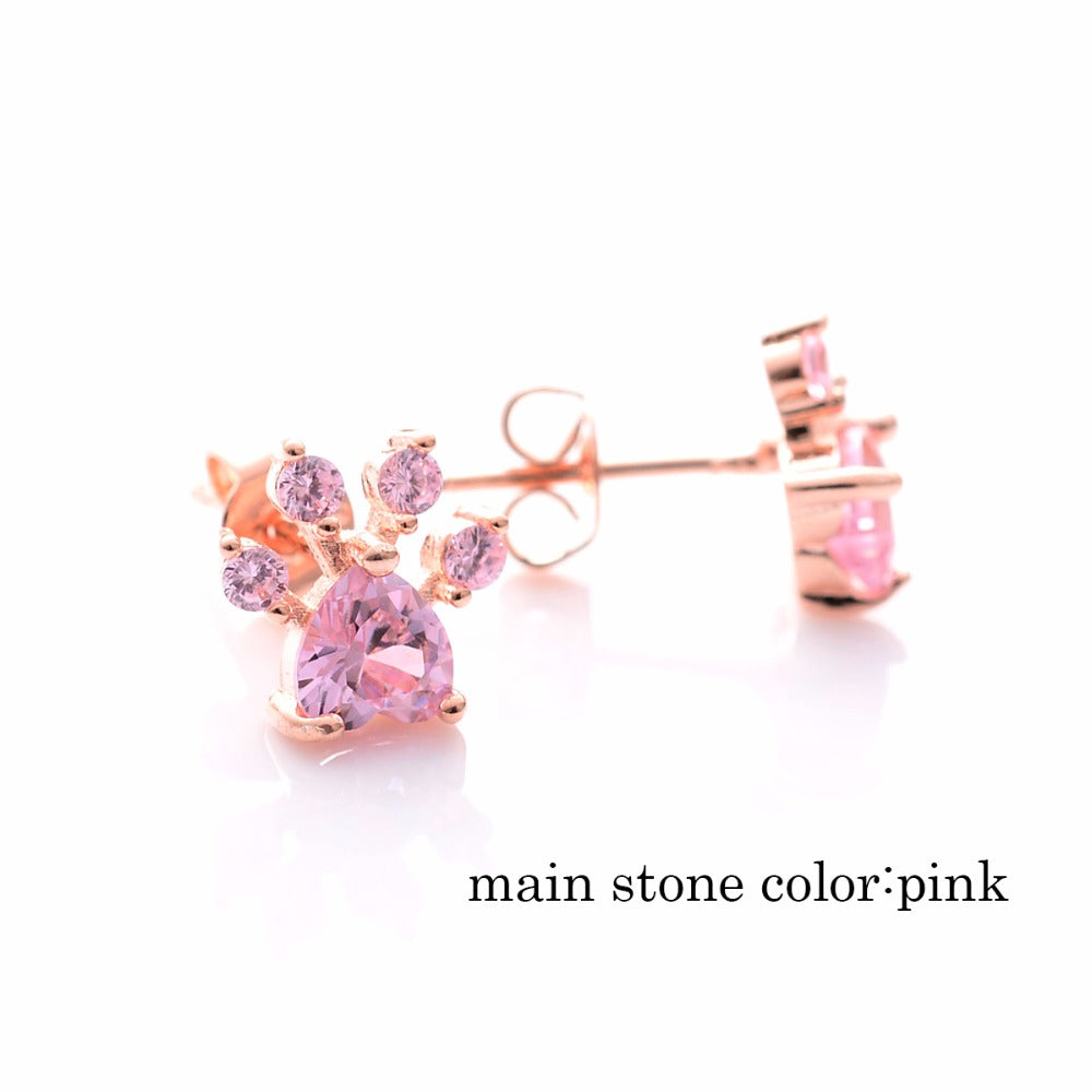 Women's Cute Cat Paw Stud Earrings