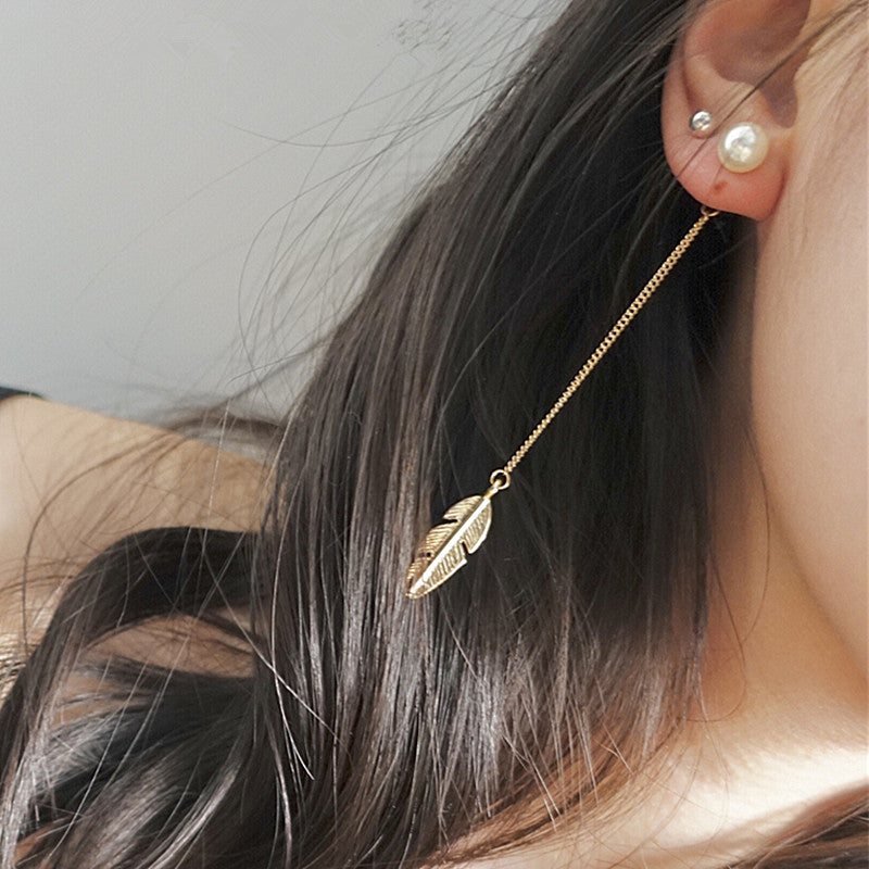 Women's Feather Drop Earrings