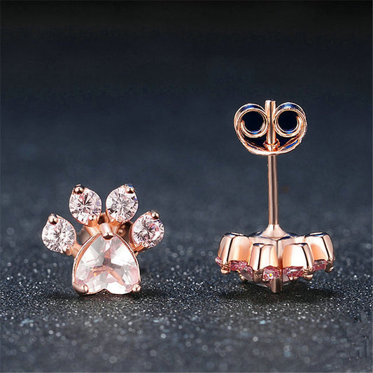 Women's Cute Cat Paw Stud Earrings
