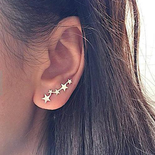 Women's Cute Star Shaped Climber Earrings