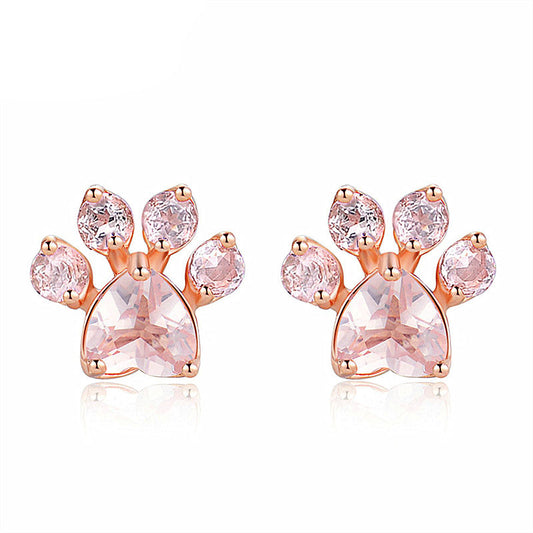 Women's Cute Cat Paw Stud Earrings
