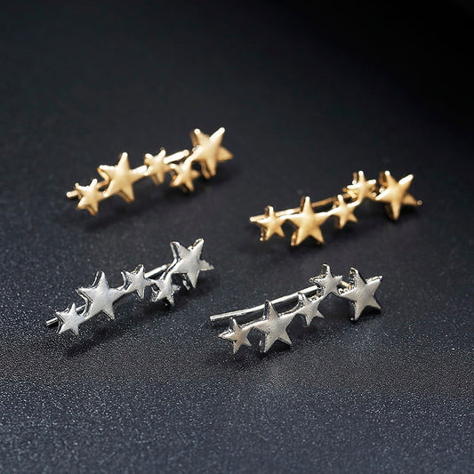 Women's Cute Star Shaped Climber Earrings